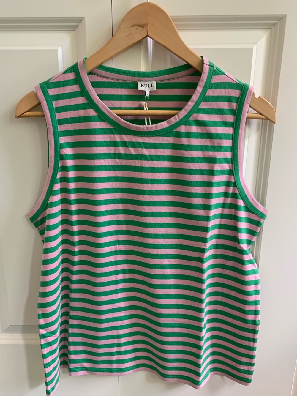 KULE Striped Tank top green & pink size medium NEW Anthropologie - Picture 6 of 13